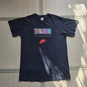 Vintage 80s Nike P.L.A.Y T Shirt Size 2XL OG Rare Nike Gray Tag Sports VTG